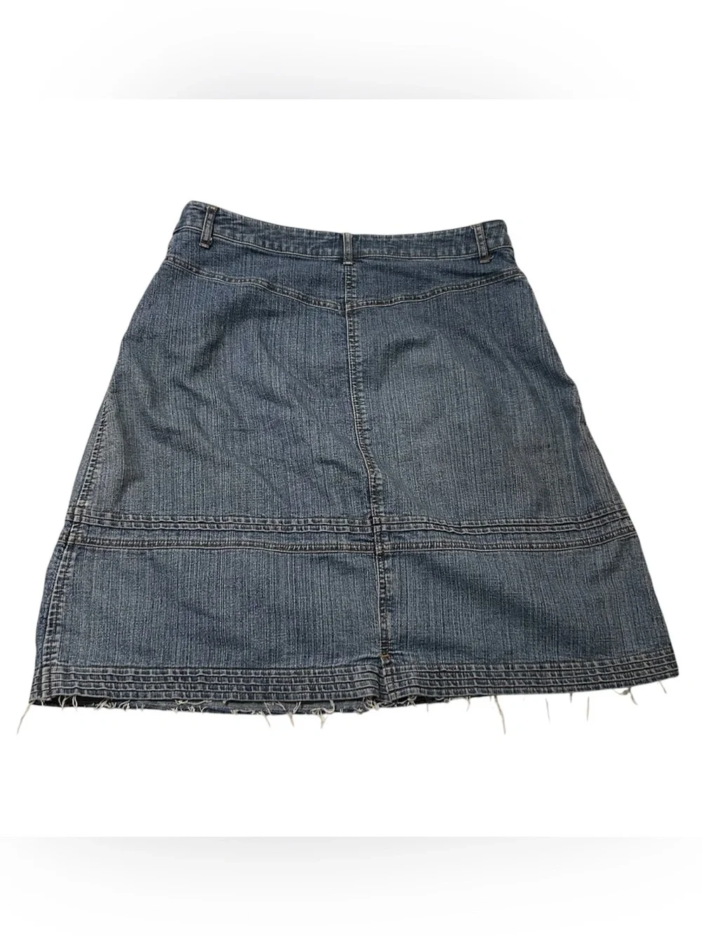 Christopher & Banks Washed Denim A-Line Skirt - Blue - Picture 3 of 7